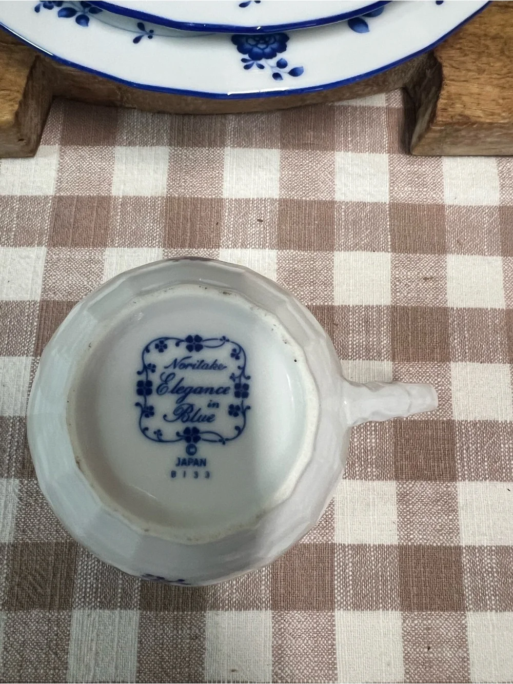 Vintage Noritake Elegance in blue dinnerware plates cup replacement blue white